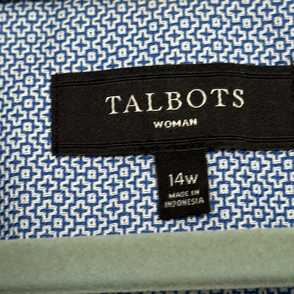 Talbots Blue and White Dobby Pattern Suit - Picture 8 of 12